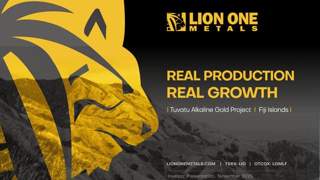 Lion One Corporate Presentation November 2025