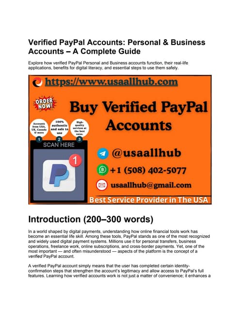 Buy Verified Paypal Accounts Personal & Business.docx