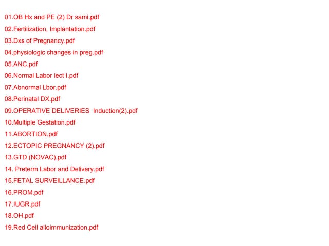 Combined Obstetrics pdf notes for midwifery