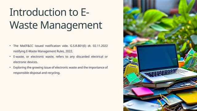 E Waste Management Rules,2022 in India.pptx