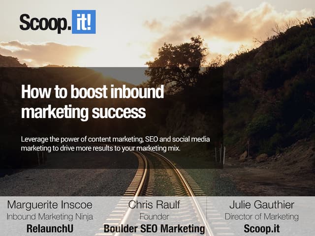 How to boost inbound marketing success with content marketing, SEO and social media marketing