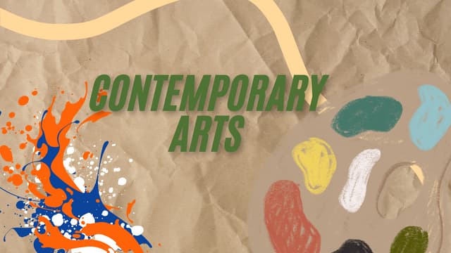 Contemporary Art and different exampless