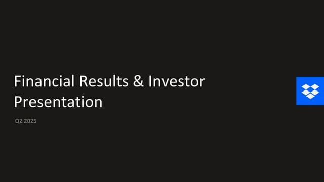 Dropbox Q2 2025 Financial Results & Investor Presentation
