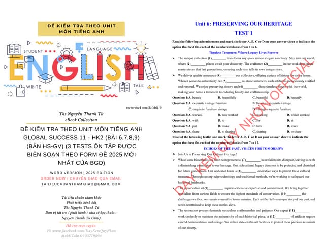 ĐỀ KIỂM TRA THEO UNIT MÔN TIẾNG ANH GLOBAL SUCCESS 11 - HK2 (BÀI 6,7,8,9) (BẢN HS-GV) (3 TESTS ÔN TẬP ĐƯỢC BIÊN SOẠN THEO FORM ĐỀ 2025 MỚI NHẤT CỦA BGD).pdf