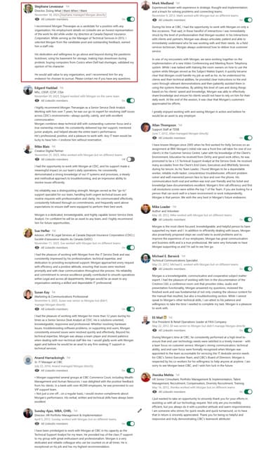 Morgan Thevarajan's LinkedIn Recommendations - 2025