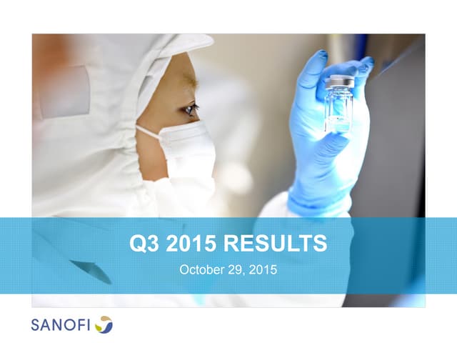 Q3 2015 RESULTS by Sanofi 