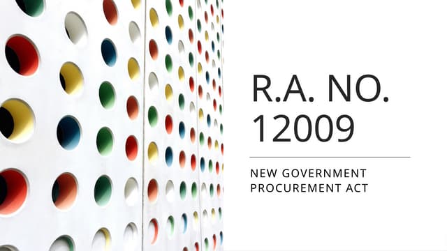 RA 12009: Amended Procurement Law SALIENT POINTS.pptx