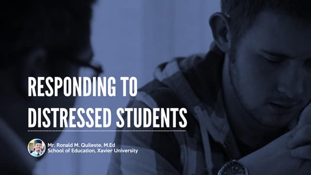 Responding to Academically Distressed Students