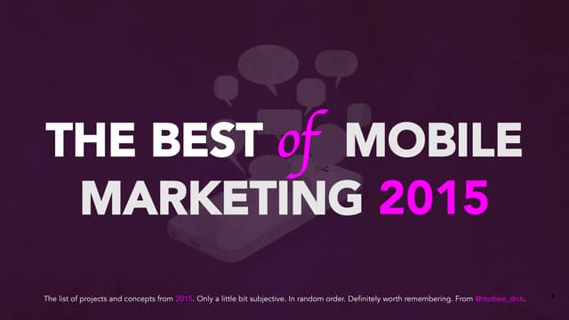 The best of mobile marketing 2015
