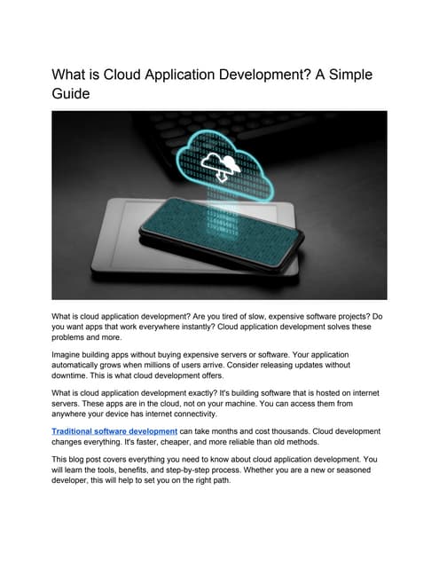 What is Cloud Application Development.docx