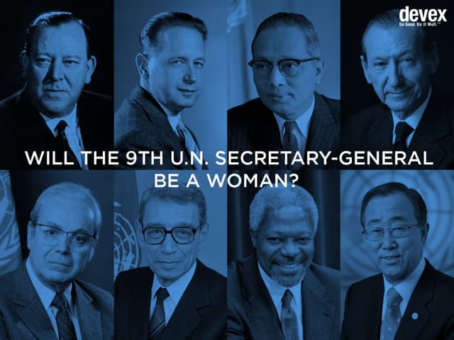 Will the 9th U.N. secretary-general be a woman?